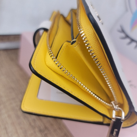🐝Kate Spade Honey Bee Bifold Wallet Parchment NWT - Picture 8 of 16